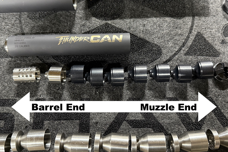 ThunderCan suppressor blast chamber orientation