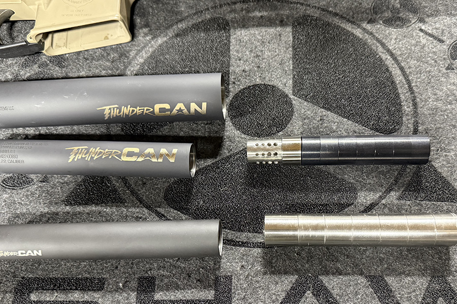ThunderCan suppressor exploded view completely disassembled