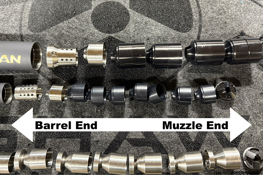 Reassemble ThunderCan suppressor in reverse order