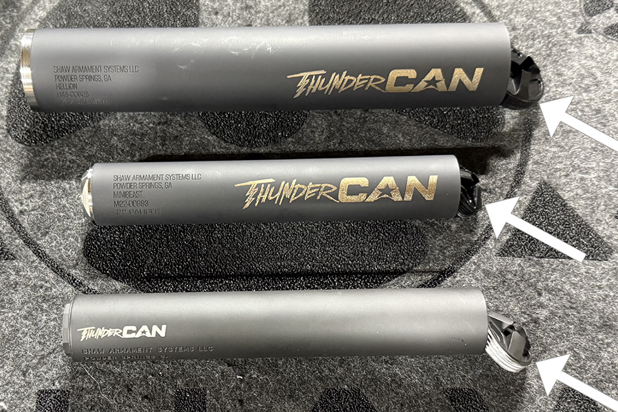 Remove front cap from ThunderCan suppressor